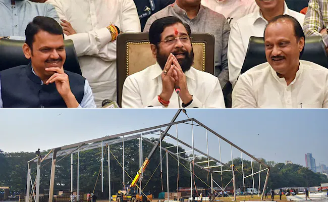 Maharashtra CM Oath Ceremony 1 Picture CM and 2 Dy CM's
